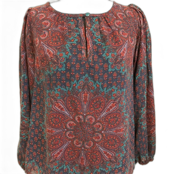 Marc by Marc Jacobs Paisley Wool Boho Top Colorful Small - Picture 3 of 8